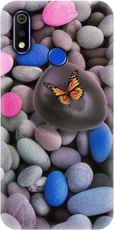 #Uncultured Back Cover for Realme 3 Pro - Butterfly Print  (Multicolor, Hard Case, Pack of: 1)