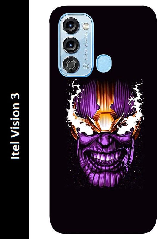 Gabroo Back Cover for Itel Vision 3  (Black, Purple, Grip Case, Silicon)