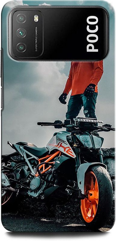 GRAFIQE Back Cover for POCO M3 BIKE, DUKE, DUKEBIKELOVER, SUPERBIKE, RAIDER  (Multicolor, Shock Proof, Pack of: 1)