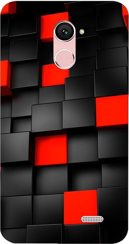 METOO Back Cover for Panasonic Pulse X, Black Red Box Design Printed Back Cover Print : 104  (Multicolor, Dual Protection, Silicon)