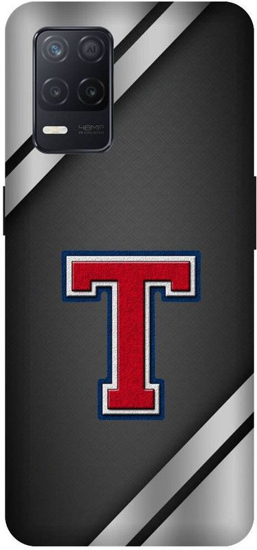 UMPRINT Back Cover for Realme 8/RMX3085 T T latter Alphabet Printed Back Cover  (Multicolor, Hard Case)