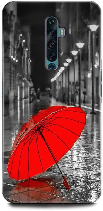 INDICRAFT Back Cover for Oppo Reno 2 Z / CPH1945 UMBRELLA, RAIN, RED, RED UMBRELLA  (Multicolor, Hard Case, Pack of: 1)