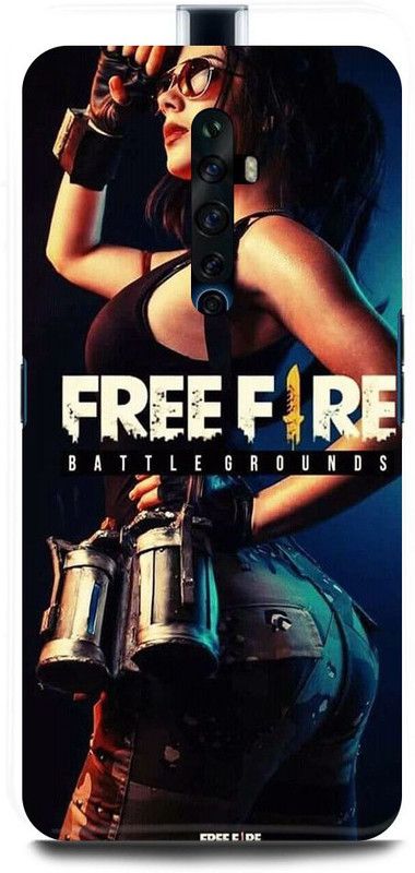 JUGGA Back Cover for Oppo Reno2 Z, CPH1945, GERENA, FREE,FIRE, GAME  (Black, Hard Case, Pack of: 1)