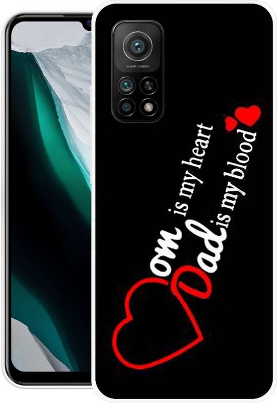 PictoWorld Back Cover for Mi 10T  (Black, Grip Case, Silicon, Pack of: 1)