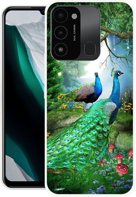 PAEDICON Back Cover for Tecno Spark G0 2022  (Green, Grip Case, Silicon)
