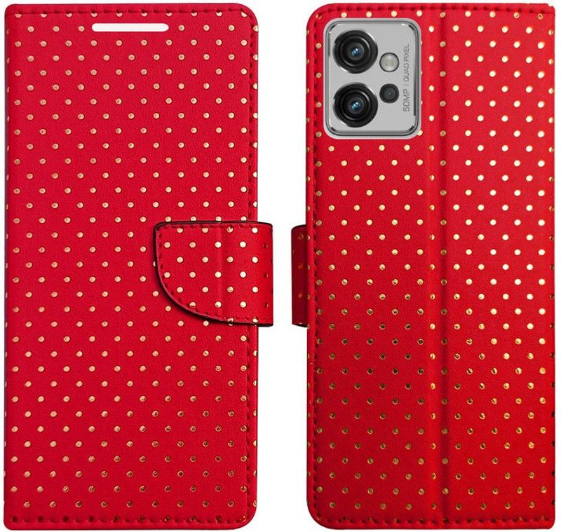 MyFlips Flip Cover for Moto G32  (Red, Magnetic Case, Pack of: 1)