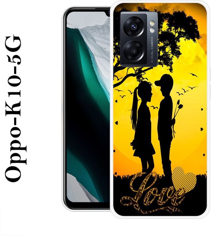 JATLAND Back Cover for Oppo K10 5G  (Yellow, Black, Silicon)