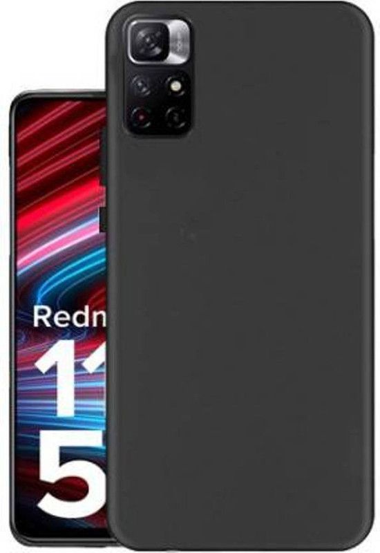 DMJHP Back Cover for Mi Redmi Note 11T 5G  (Black)