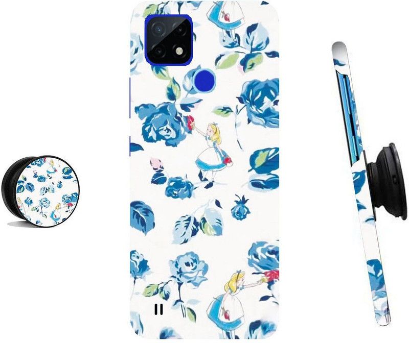 HELLO CASE Back Cover for Realme C25Y, Realme C21Y  (Blue, White, Cases with Holder)