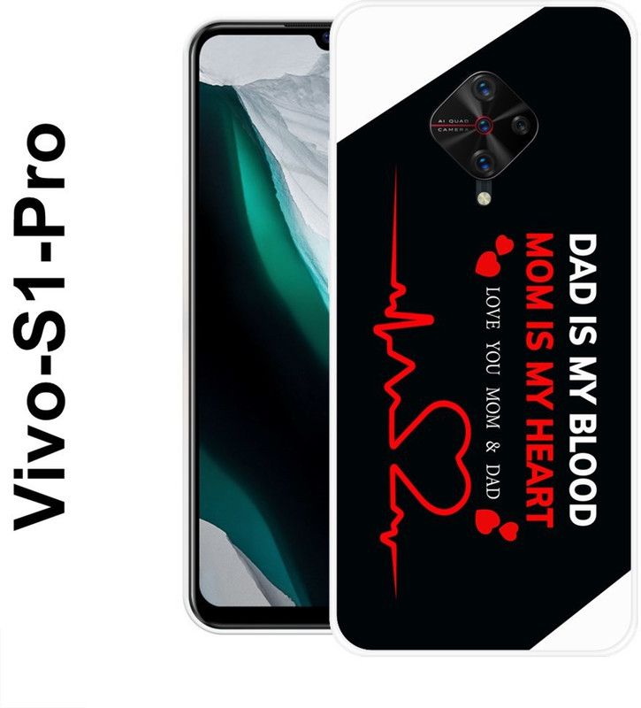 KUDI Back Cover for Vivo S1 Pro  (Black, White, Silicon)