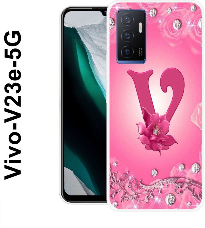 KUDI Back Cover for Vivo V23e 5G  (Pink, Grip Case, Silicon)