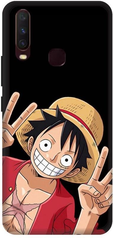 URCHIN Back Cover for vivoY12 Luffy, Monkey D Luffy, One Piece, Pirate, Anime, Animation, Yellow, Funny, Cartoon  (Multicolor, Shock Proof, Pack of: 1)