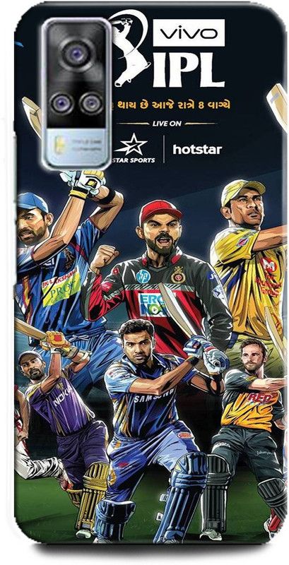 Afterglow Back Cover for Vivo Y51 IPL TEAM, INDIAN CRICKET TEAM, IPL, SPORTS, CRICKET  (Multicolor, Shock Proof, Pack of: 1)