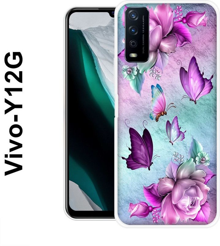 redfly Back Cover for Vivo Y12S 2021, Vivo Y20, Vivo Y20i, Vivo Y20G, Vivo Y20A, Vivo Y20T  (Purple, Blue, Grip Case, Silicon)