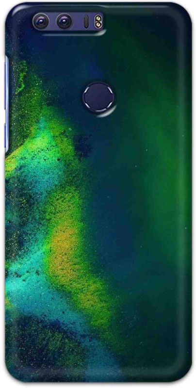 NDCOM Back Cover for Honor 8 Green Abstract Printed  (Multicolor, Hard Case, Pack of: 1)