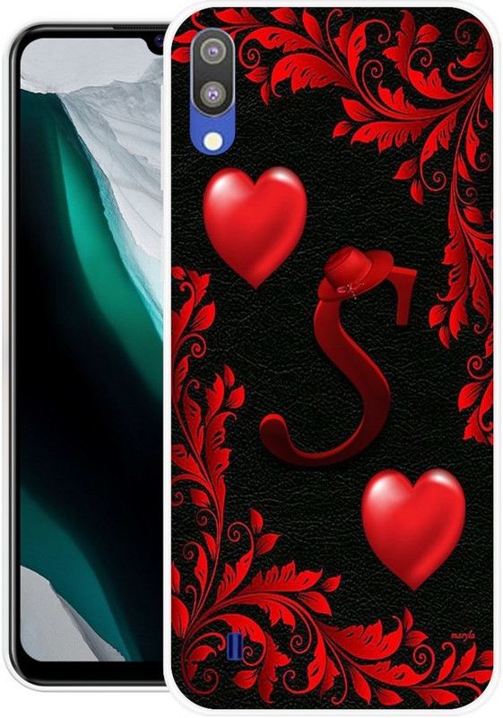 PINKZAP Back Cover for Samsung Galaxy M10  (Black, Red, Grip Case, Silicon, Pack of: 1)