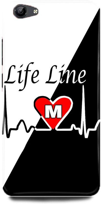 FUGGA Back Cover for realme 1, Realme1, M, LETTER, ALPHABET, LIFE, LINE, M, NAME  (Multicolor, Hard Case, Pack of: 1)