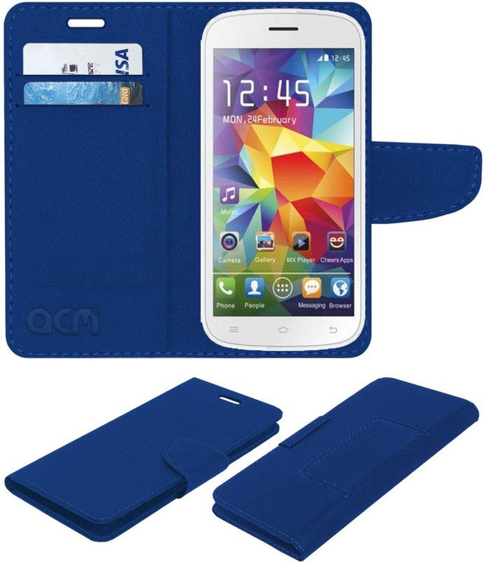 ACM Flip Cover for Cheers Smart 5  (Blue, Cases with Holder, Pack of: 1)