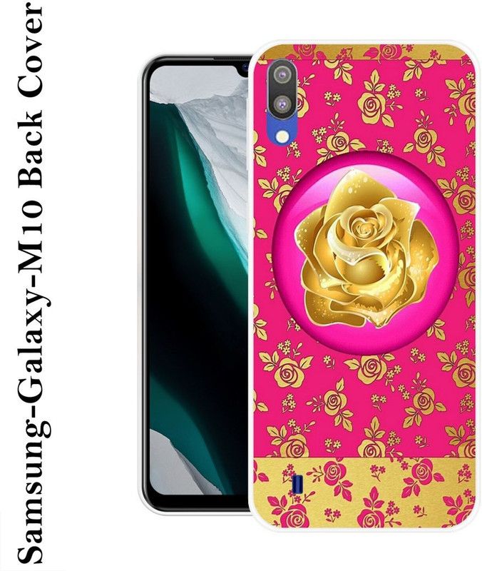 PALWALE BALAJI Back Cover for Samsung Galaxy M10  (Pink, Gold, Grip Case, Silicon)