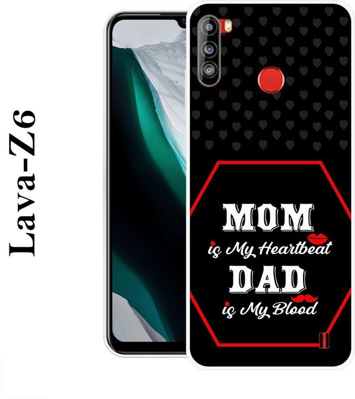 PALWALE BALAJI Back Cover for Lava Z6  (Black, White, Grip Case, Silicon)