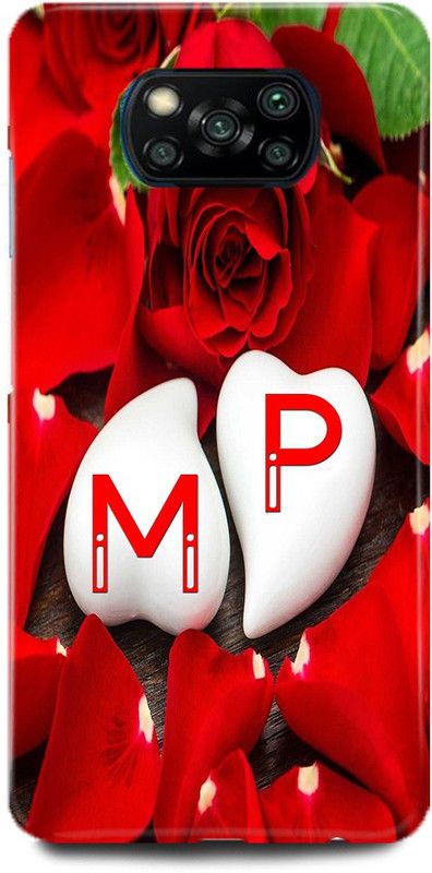 Ignite Back Cover for POCO X3, MZB9965IN,M LOVES P NAME,M NAME, P LETTER, ALPHABET,M LOVE P NAME  (Multicolor, Hard Case, Pack of: 1)