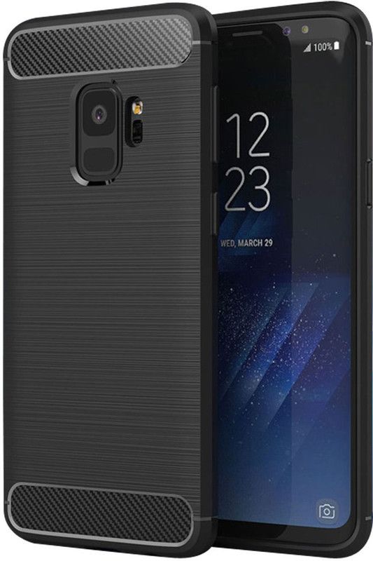 CASE CREATION Back Cover for Samsung Galaxy S9 (2018)  (Black, Grip Case, Silicon, Pack of: 1)
