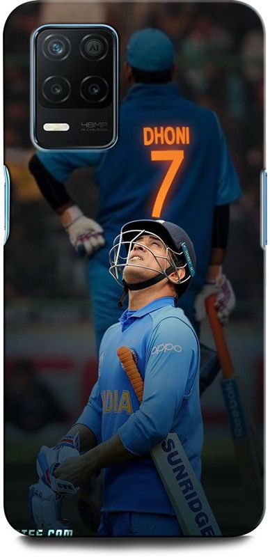 ORBIQE Back Cover for Realme Narzo 30 5G MS DHONI 7, MAHENDRA SINGH DHONI, DHONI, CRICKET, JERSEY  (Multicolor, Hard Case, Pack of: 1)