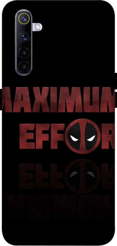 Upshot Back Cover for Realme 6  (Black, Maroon, Shock Proof, Silicon, Pack of: 1)