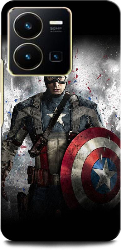 GRAFIQE Back Cover for Vivo Y22s CAPTAIN AMERICA, AVENGER, MARVEL, COMIC, SUPERHERO, INFINITY WAR  (Multicolor, Shock Proof, Pack of: 1)