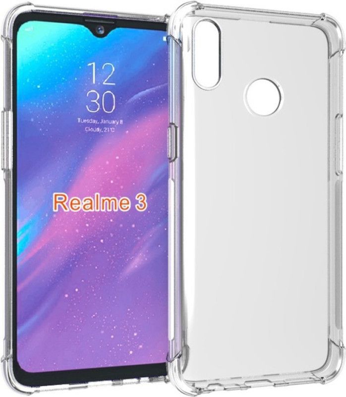 BHRCHR Back Cover for Realme 3, Realme 3i  (Transparent, Dual Protection, Pack of: 1)
