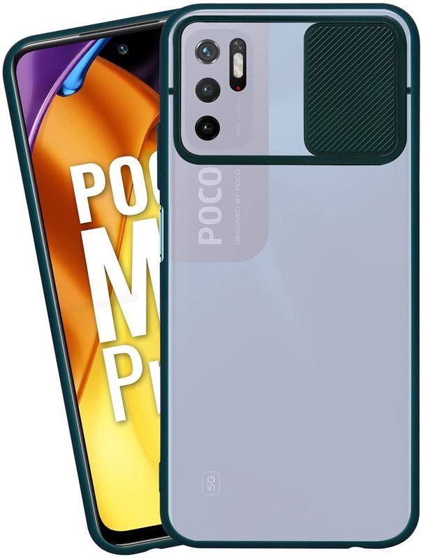 SOK3 Back Cover for Poco M3 Pro 5g  (Green, Camera Bump Protector, Pack of: 1)
