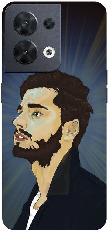 Wall Art Back Cover for OPPO RENO 8 (5G) Dibujo, Hipster, azul Printed  (Multicolor, Dual Protection, Pack of: 1)