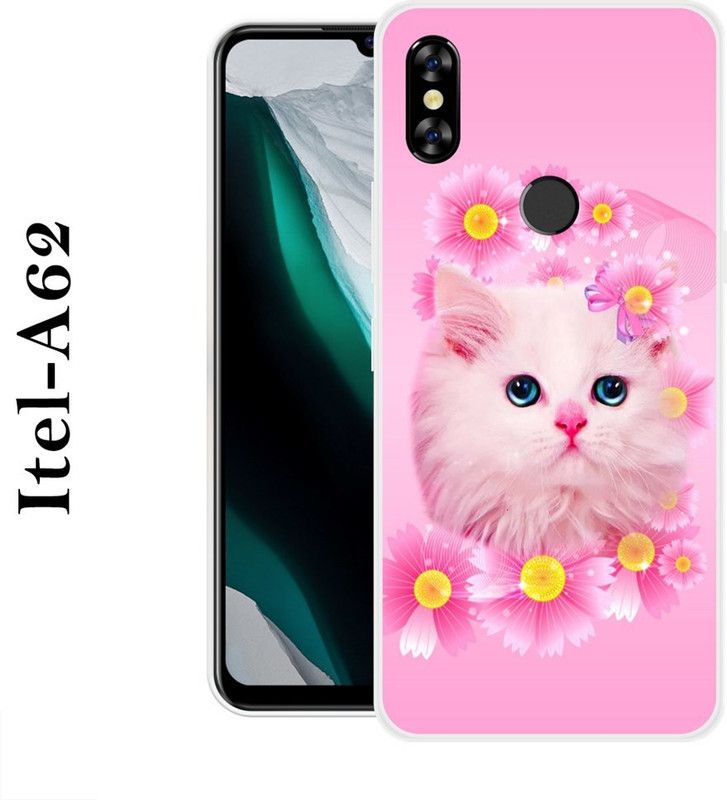 VITARO Back Cover for Itel A62  (Pink, Grip Case, Silicon)