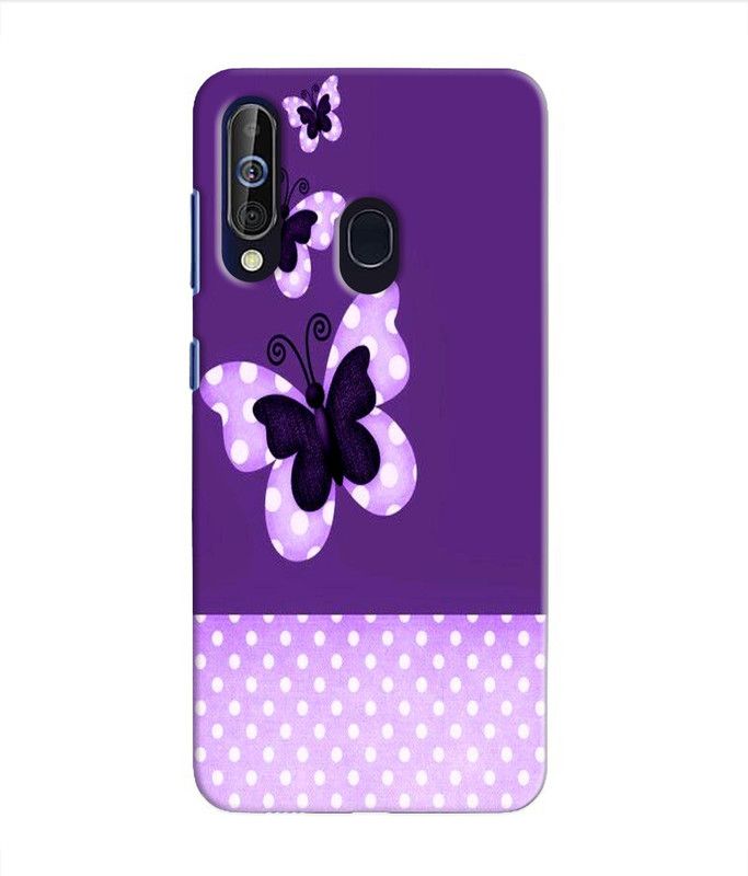 HI5OUTLET Back Cover for SAMSUNG GALAXY A60,SAMSUNG GALAXY M40  (Purple, White, Flexible, Silicon)