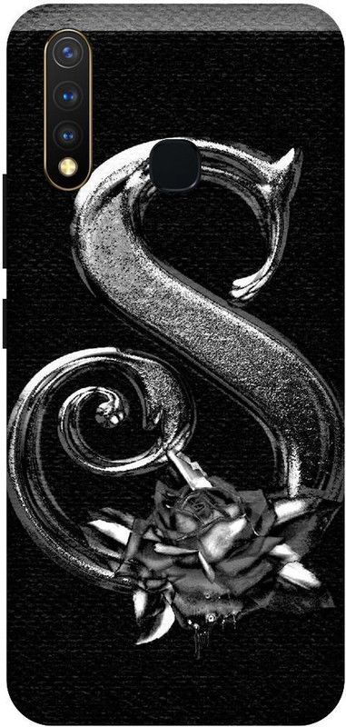 SSMORYA Back Cover for Vivo Y19 S Letter, Black Printed Back Cover  (Multicolor, Waterproof, Pack of: 1)