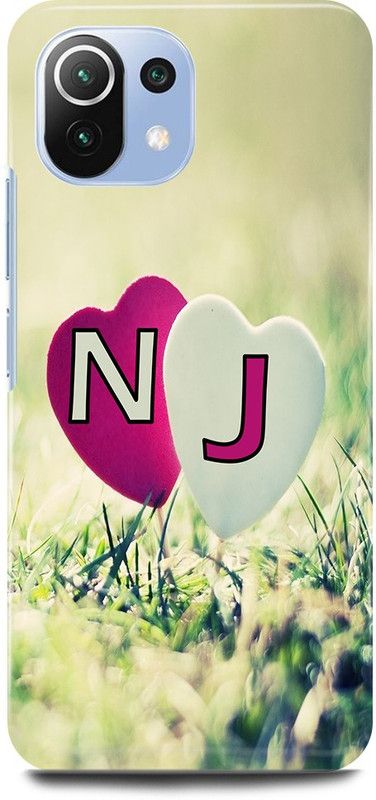 JUGGA Back Cover for Xiaomi 11Lite NE, N LOVES J NAME,N NAME, J LETTER, ALPHABET,N LOVE J NAME  (Green, Hard Case, Pack of: 1)