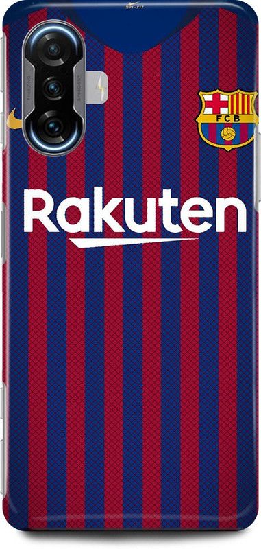 play fast Back Cover for POCO F3 GT RAKUTEN, FCB, BARCELONA  (Purple, Hard Case, Pack of: 1)