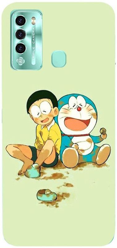 Golden Mask Back Cover for Itel Vision 2 Doraemon And Nobita  (Multicolor, Waterproof, Silicon, Pack of: 1)