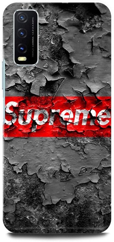 play fast Back Cover for Vivo Y20G, v2065 SUPREME, SIGN, LOGO, DESIGN  (Grey, Hard Case, Pack of: 1)