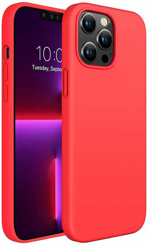 Zobrix Back Cover for Apple iPhone 13 Pro  (Pink, Flexible, Silicon, Pack of: 1)