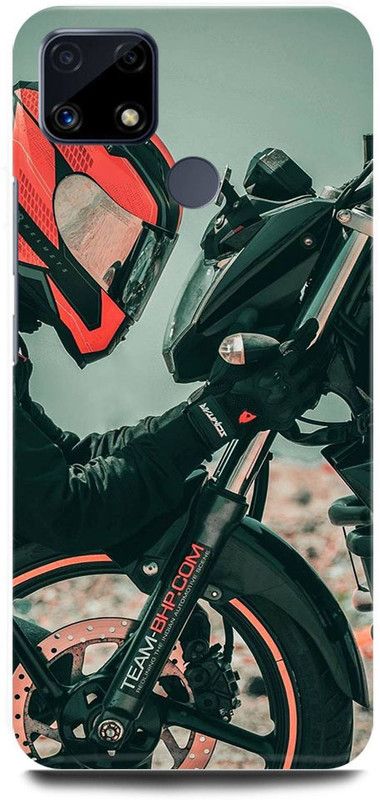 FRONK Back Cover for Realme C25s, RMX3197, RIDER, BOY, BIKE, KTM, DUKE  (Black, Hard Case, Pack of: 1)