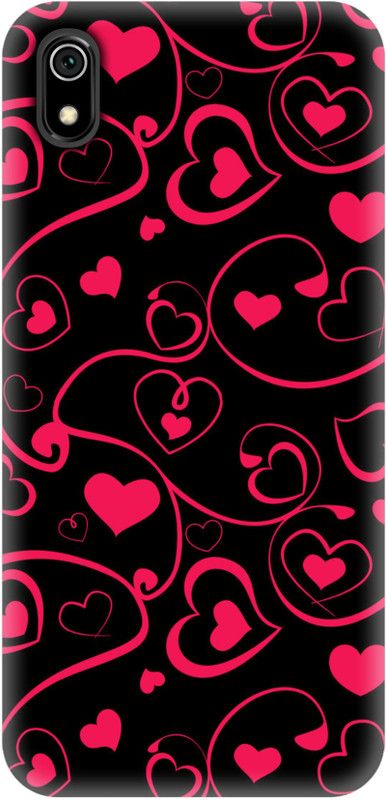 Smutty Back Cover for Mi Redmi 7A, MZB7798IN - Pink Heart Print  (Multicolor, Hard Case, Pack of: 1)