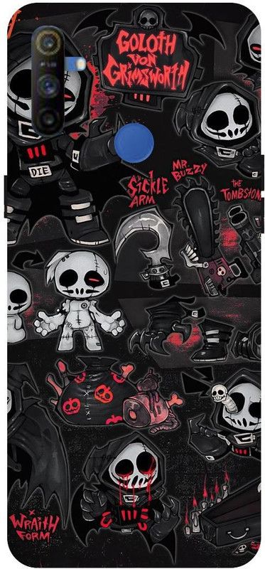 PICHKU Back Cover for NARZO 20A-RMX2050-SKULL,ROBOT,MUSIC,HEAD,PHONE,DEVIL  (Multicolor, Hard Case, Pack of: 1)