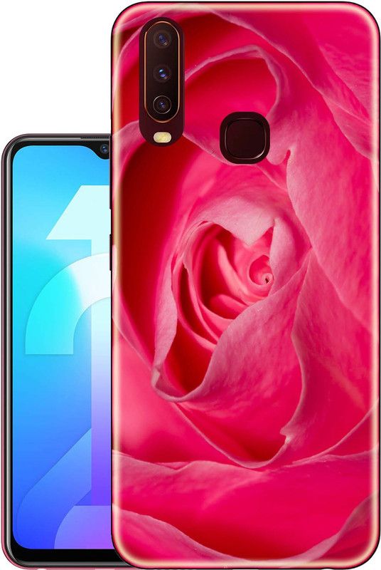 Snazzy Back Cover for Vivo Y12  (Pink, Grip Case, Silicon)