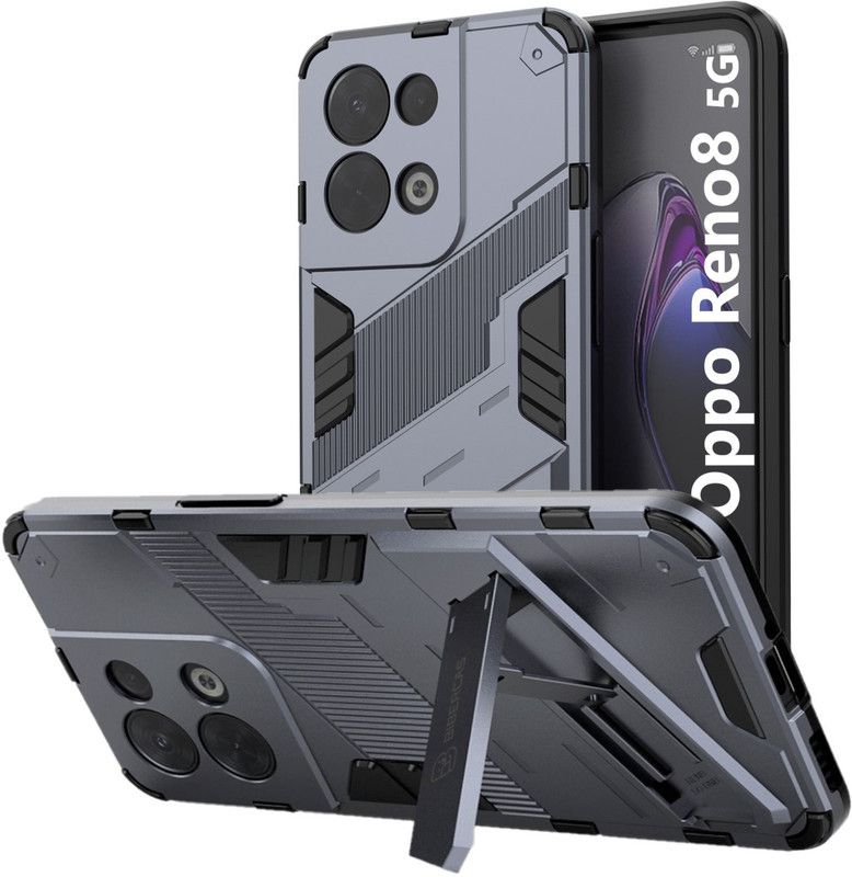 SPL Back Cover for OPPO Reno8  (Grey, Dual Protection, Pack of: 1)