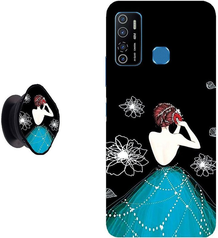 KIZIN Back Cover for Infinix Hot 9, Infinix Hot 9 Pro  (Multicolor, Cases with Holder)
