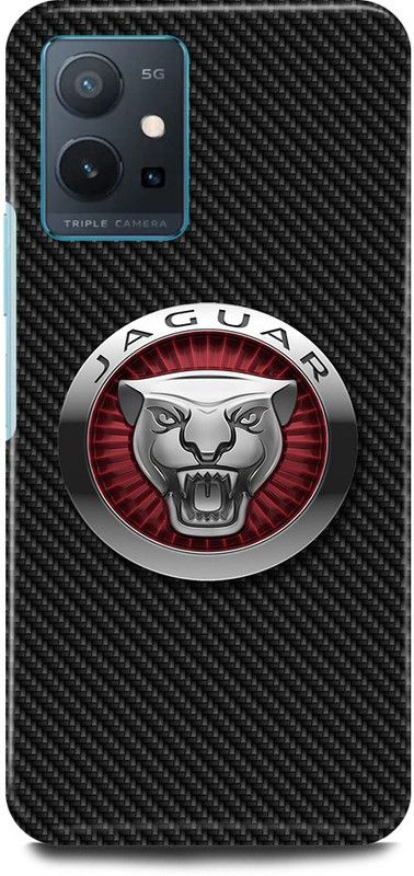 play fast Back Cover for Vivo y75 5G, V2142 JAGUAR, LOGO, SIGN, LOGO, DESIGN  (Black, Hard Case, Pack of: 1)