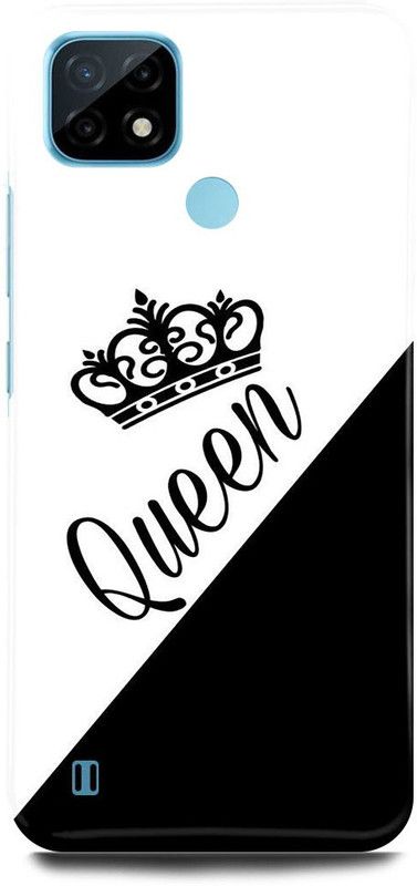 FRONK Back Cover for Realme C21Y, RMX3261, QUEEN, PRINCESS, RANI  (White, Hard Case, Pack of: 1)