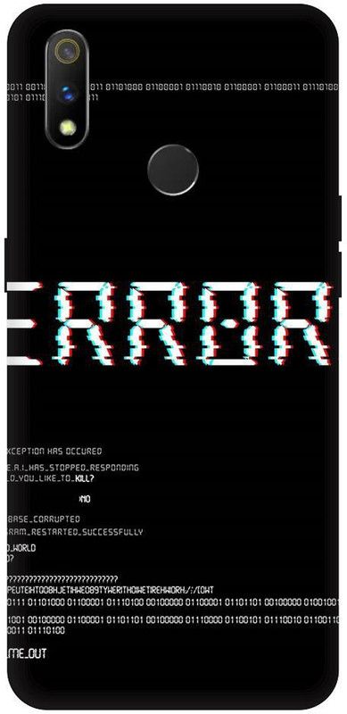 URCHIN Back Cover for Realme 3 Error, Caution, Error message, Error  (Multicolor, Shock Proof, Pack of: 1)
