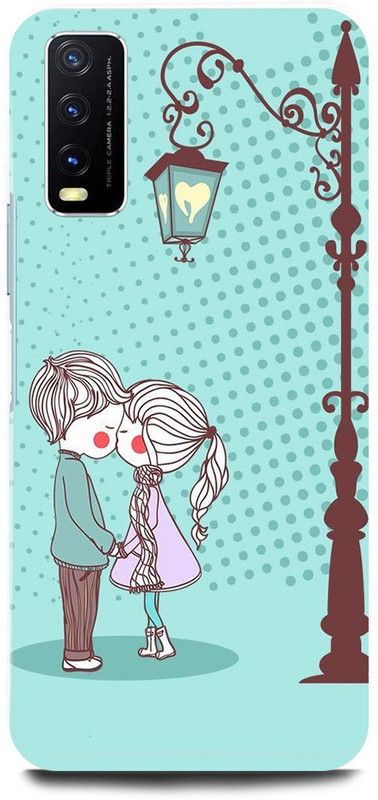 play fast Back Cover for Vivo Y20, V2029 CUTE, COUPLE, LOVELY, COUPLE, GIRL, BOY, LOVE  (Blue, Hard Case, Pack of: 1)